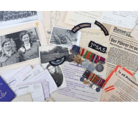 Outstanding Medals, Insignia and Paperwork Archive of Signalman Robert W Chapman Royal Signals Attached 1st SAS Brigade, Late