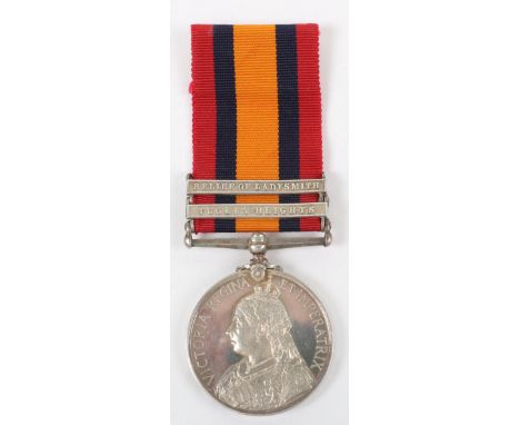 Boer War Queens South Africa Medal Natal Police, medal with 2 clasps Tugela Heights and Relief of Ladysmith, awarded to “2183