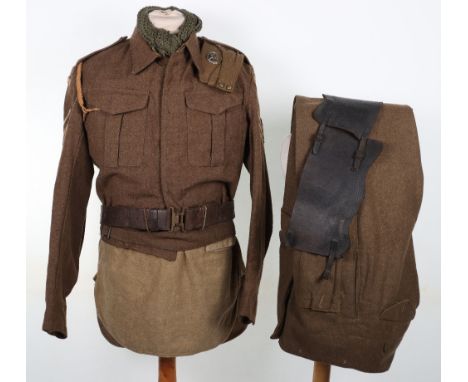 WW2 Hampshire 1st (Andover) Battalion Home Guard Battle Dress Uniform Set, cosisting of fine battle dress blouse complete wit