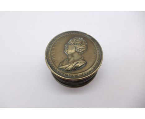 A Charles J Fox commemorative snuff box