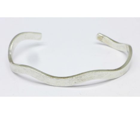 A hallmarked silver bangle
