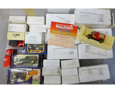A collection of model vehicles including Corgi and Matchbox