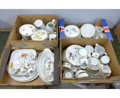 A large collection of Royal Worcester Evesham dinnerwares and cookwares, (in four boxes)