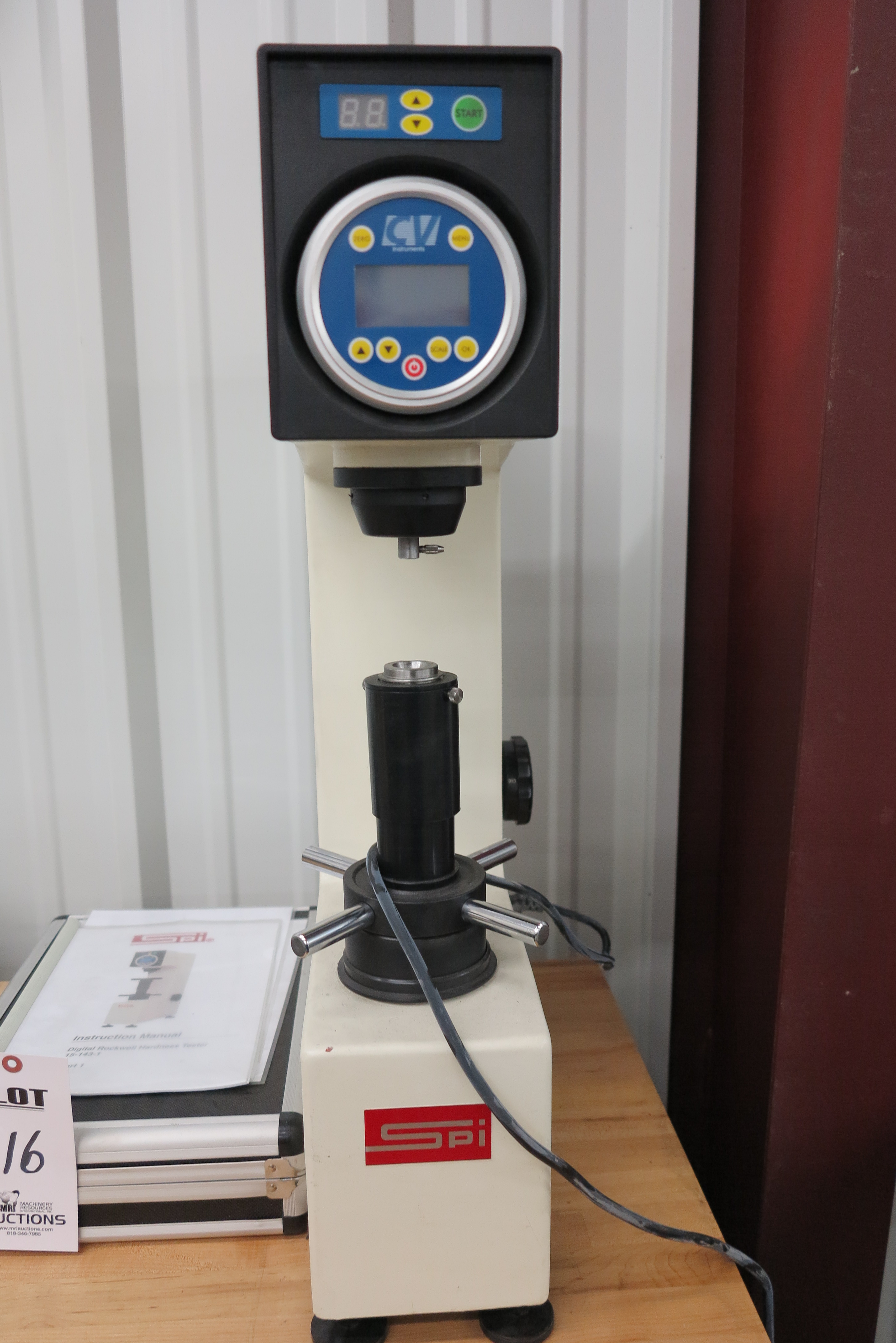 SPI DIGITAL ROCKWELL HARDNESS TESTER, MODEL 15 143 1 COMPLETE WITH