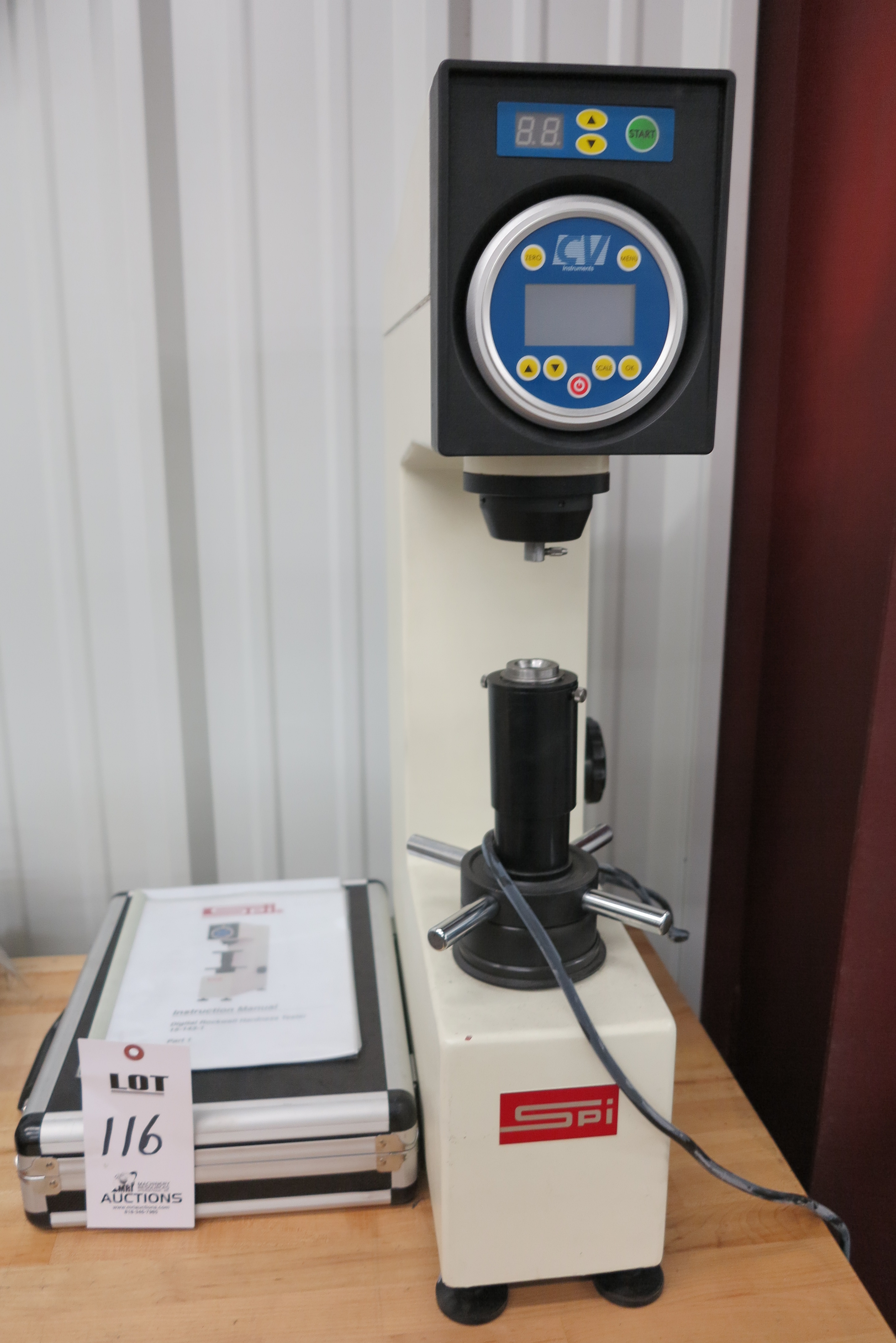 SPI DIGITAL ROCKWELL HARDNESS TESTER, MODEL 15 143 1 COMPLETE WITH