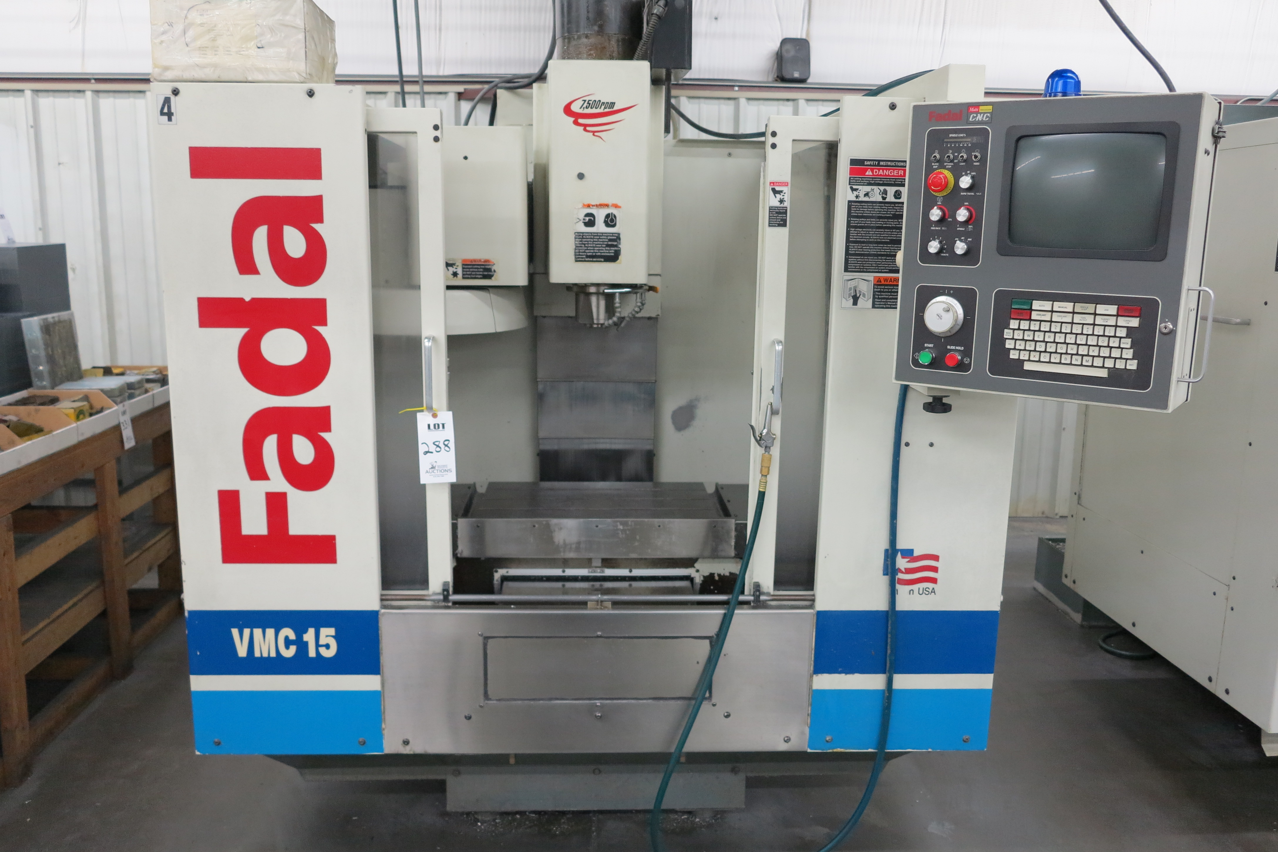 2000 FADAL VMC 15, TRAVELS 20 X AXIS, 16 Y AXIS, 20 Z AXIS, 7,500 RPM