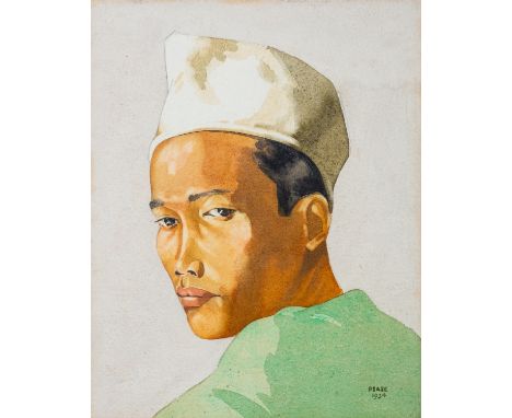 Rupert Pease (British 1906 - 1945)Portrait of a man 'Ahmad'Watercolour31 x 25cmSigned lower right and 1934Rupert Pease was a 