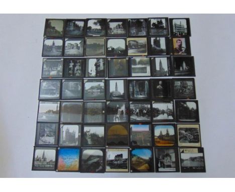 Approximately 350 late 19th century/early 20th century magic lantern slides, various locations but principally Belgian, Oxfor