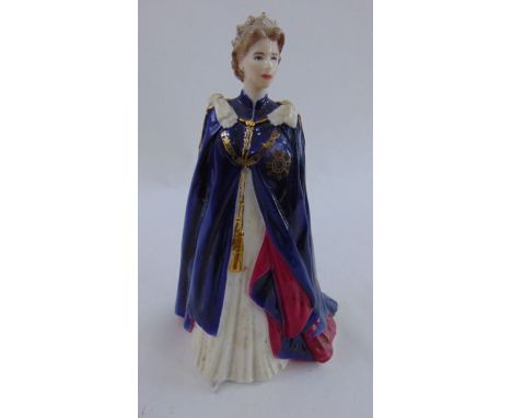 A Royal Worcester figure of Queen Elizabeth II to commemorate the 2002 Golden Jubilee, modelled by Richard Moore, Limited edi