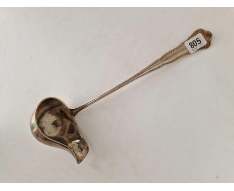 A Continental silver (800 standard) soup ladle with pouring lip, 240g