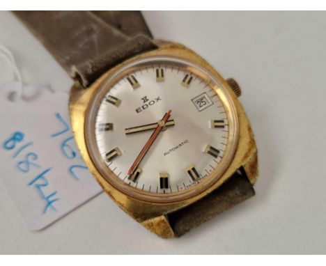 A gents EDOX wrist watch with seconds sweep and date aperture W/O boxed