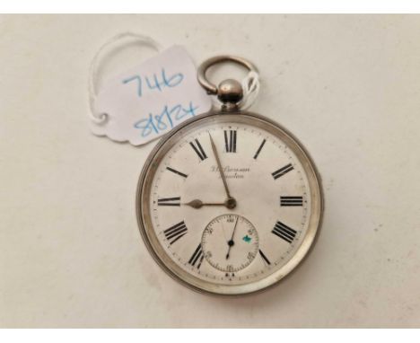 A gents silver pocket watch by BENSON with seconds dial