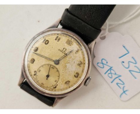 A gents OMEGA wrist watch with seconds sweep