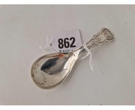 A Georgian caddy spoon King’s pattern, single struck, Birmingham 1835 by GU