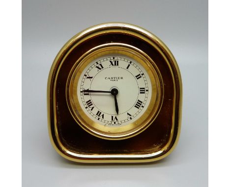 A Cartier travel clock 