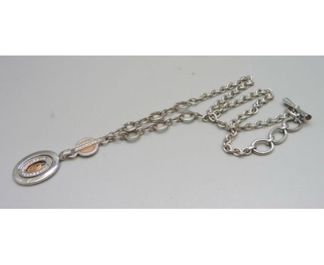 A Cerrutti silver designer necklace 