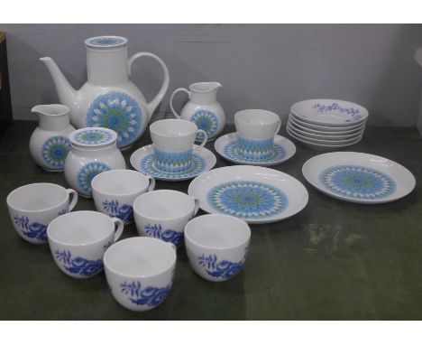 Royal Worcester Rhapsody cups and saucers and a Noritake Bahama coffee set 