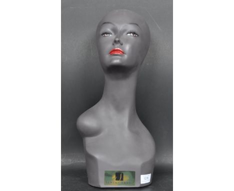 A group of vintage 20th century items to include an haberdashery head mannequin, a Sara Moon print, Art Deco wall mirror and 