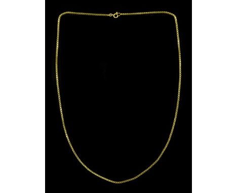 9ct gold box link chain necklace, Birmingham import mark 1973Condition Report:Approx 11.6gm, length = 61cm, good condition