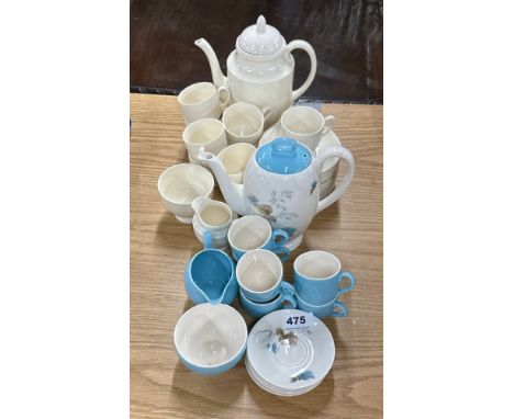 A 1970's Myott coffee set with a Wedgwood Edme coffee set.