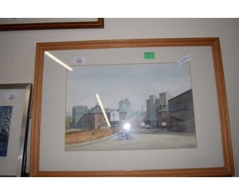 DIANA PARSONS, COLMAN'S GATE, KING ST, NORWICH, LINE AND WASH, SIGNED LOWER LEFT, FRAMED AND GLAZED