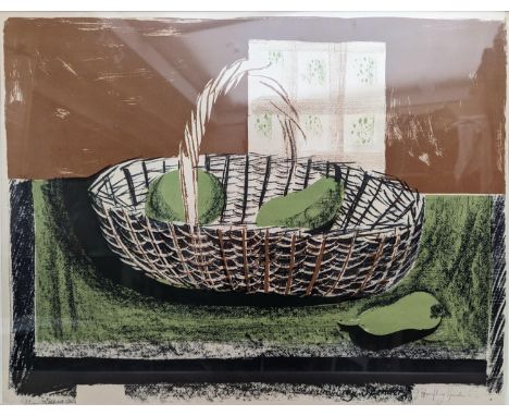 HUMPHREY SPENDER (British 1910-2005) *ARR* Basket with Fruit 1951 Lithograph with colours, pencil signed, 40cm x 50cm. Redfer