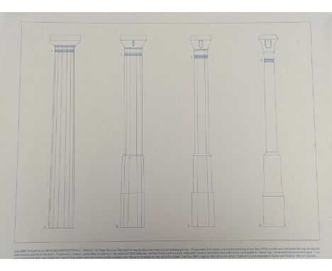 IAN HAMILTON FINLAY (Scottish 1925-2006) *ARR* Column To Gun (A-D) Necking Grooves To 'Kill' Rings (1-4) Lithograph with Gary