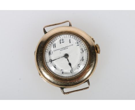 Patek Philippe Geneve 18ct gold cased wristwatch, the white enamel dial with Arabic numerals, the movement stamped 'No158672'