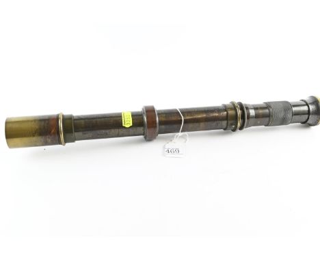 1916 no.5200 sighting telescope W. Watson no4 mk3 with arrow mark on barre. L 43 cm 