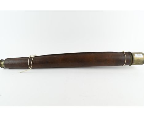 Late Victorian military issue single drawer telescope,&nbsp;by J. Hammersley,&nbsp;drawer stamped with maker's mark and dated