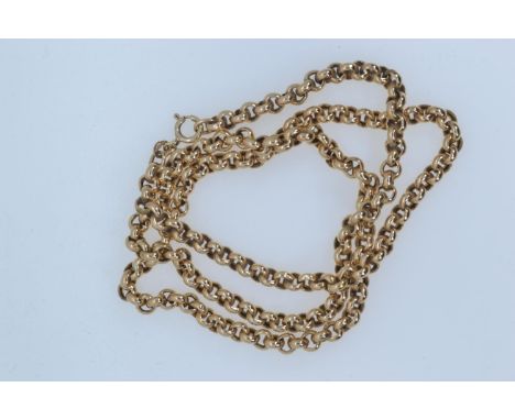9ct gold belcher chain, circumference 600mm, 17.7 gramsGood condition. 