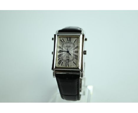 Rotary Elite gents watch Reversible Revolution Twin Faced, date aperture and leather strap, in original box with papersrunnin