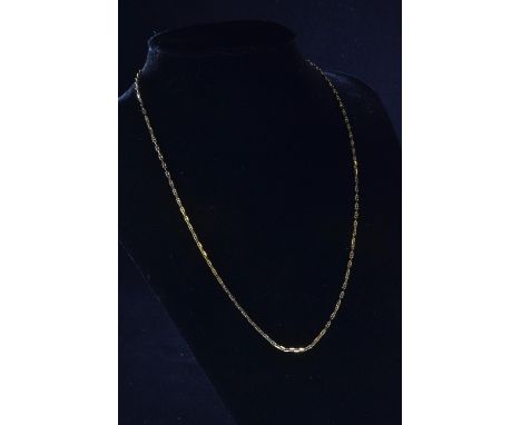 9ct gold anchor link neck chain, circumference 450mm, 3.08 grams 