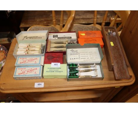 A quantity of vintage darts 