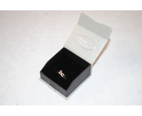A 9ct gold and diamond set ring, ring size K, 1.8gms total weight 
