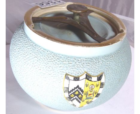 Carltonware tobacco jar bearing a family crest H: 12 cm