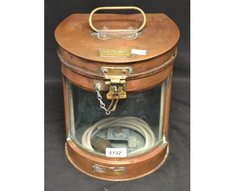A Metlorite copper ships mast lamp