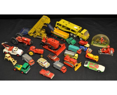 Die-cast Vehicles - a Dinky Supertoys Elevator Loader 564; a Dinky Supertoys 'Blaw Knox' Bulldozer; a Schuco 1035 Micro Racer