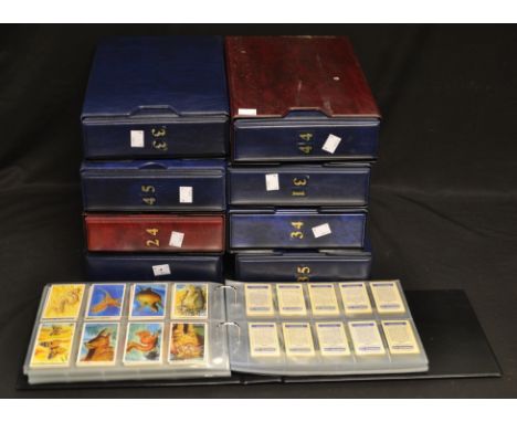 Trade Cards - nine ring binder albums containing trade cards including Brooke Bond Tea, Cooper Tea, Lucky Dip Sweet Cigarette