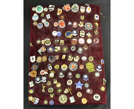 Enamel Badges - 1940s and later football including Derby County, Leeds United, Manchester City, Norwich, Doncaster, Glasgow R