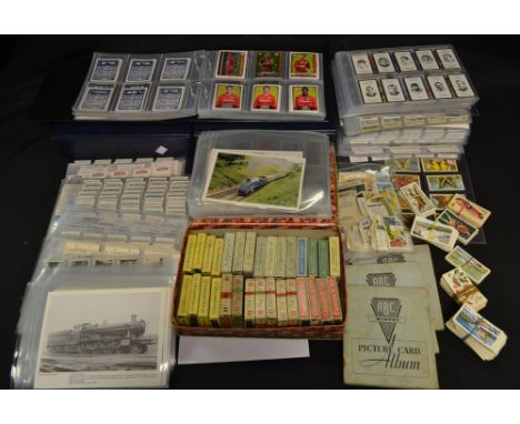 Cigarette and Trade Cards - including football A&amp;BC, Panini, Merlin, etc, in ring binder albums and sleeves