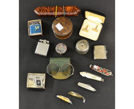 Boxes and Objects - a novelty pistol cigarette lighter; a travelling ink well; a Mabie Todd and Co Ltd fountain pen, original