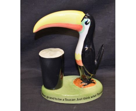 Advertising - a Guinness Toucan ceramic table lamp base, 21cm high, marked Carlton Ware