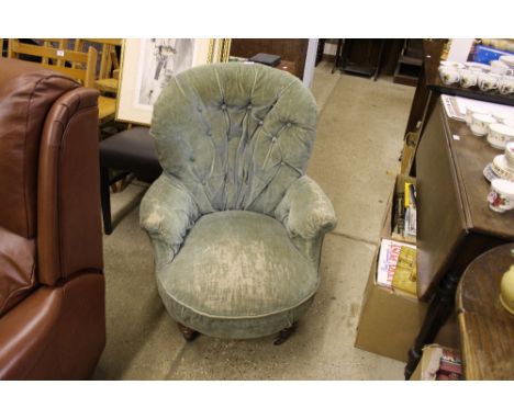 A Victorian button backed nursing chair