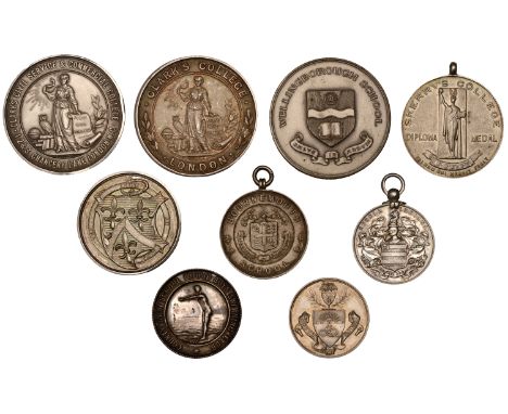 Miscellaneous, Clark’s College London, silver award medals (2), by Vaughton, revs. named (Robina Means 1st Place Open Competi