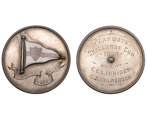 Fambridge Yacht Club, 1903, Playmate Challenge Cup, a silver and enamel medal, arms of Essex on flag, rev. named (C.C.L. Ioni