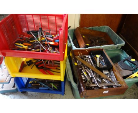 Several tubs containing a large quantity of tools