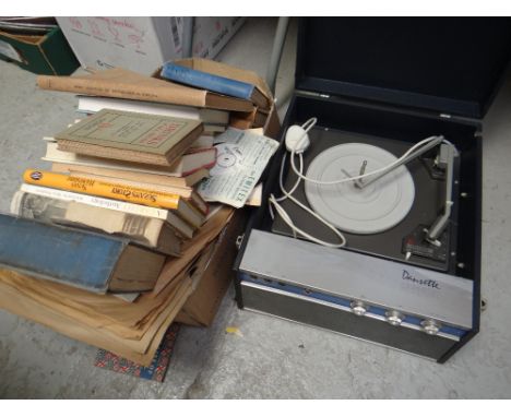 A Garrard record player &amp; LPs