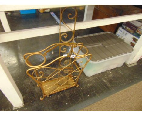 A Vintage stick stand and a coat rack