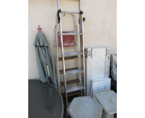 YOUNGMANS FOLDING LADDER TOGETHER WITH ONE OTHER